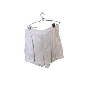 A New Day Women's White Linen-Blend High-Waisted Shorts Size 17